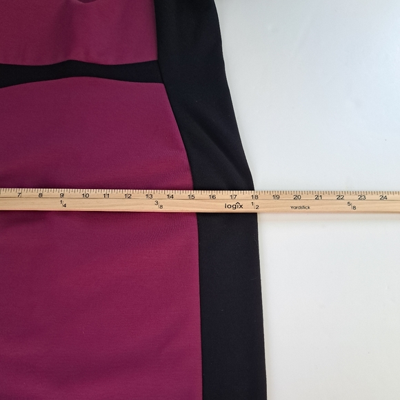 Narciso Rodriguez Design Nation Dress Mulberry Black Long Sleeve Sheath Medium - Picture 15 of 16